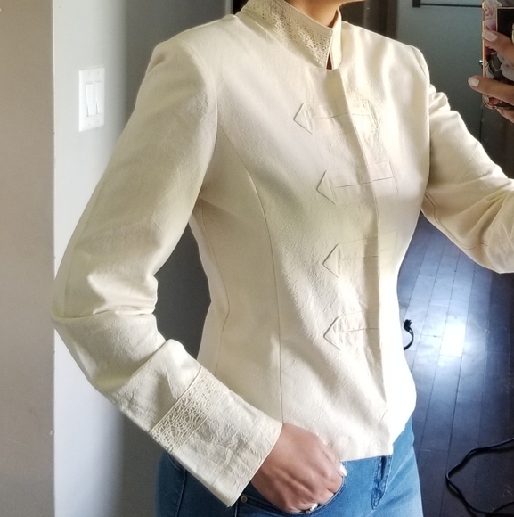 🧥HANDMADE LINEN BLAZER - Picture 4 of 10